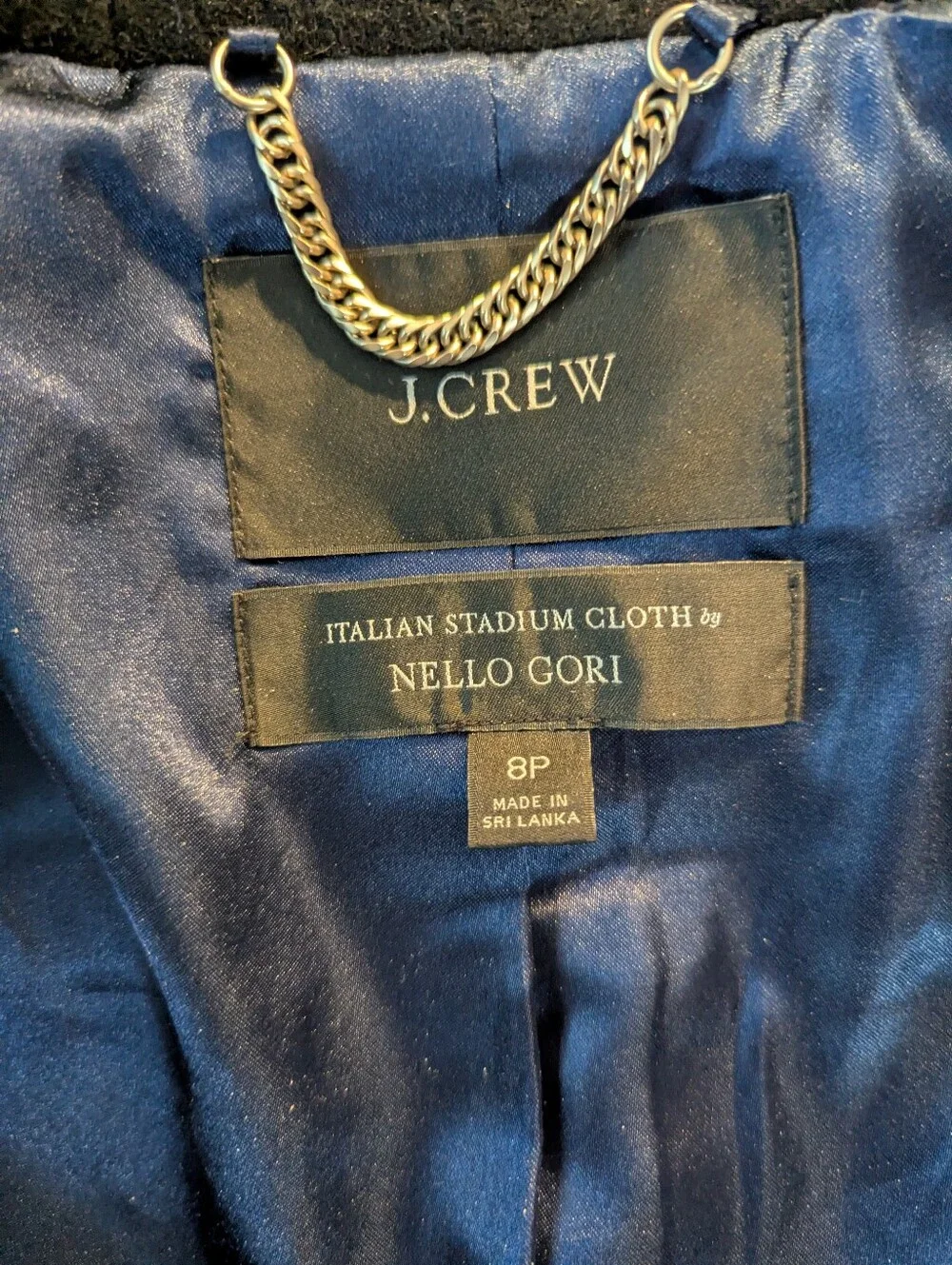J. Crew Black Chateau Hooded Parka Coat In Italian Stadium-Cloth Wool Medium